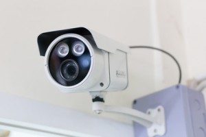 CCTV security camera in building